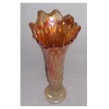 Vintage Fenton carnival glass vase.