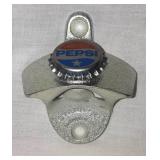 Modern Pepsi wall mount bottle opener.
