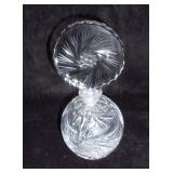 Vintage pinwheel crystal perfume bottle.