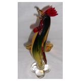 Vintage art glass rooster.