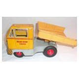 1950's tin litho friction dump truck.