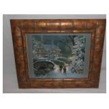 Boys w/ hockey sticks artist signed print.