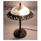 Small metal decorative table lamp.