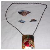 Enamel on copper jewellery.