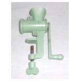 Vintage miniature Crescent meat grinder.