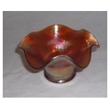 1920's iridescent carnival glass bowl.