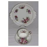 Vintage Royal Albert dessert plate, cup & saucer.