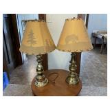 2 Gold tone lamps only