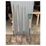 Square nose sand shovels and Spade