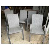 Five nice stackable lawn chairs
