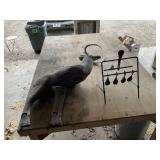 Broken deer target and metal target