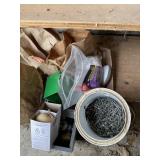 Miscellaneous bulk nails screws, cable stables