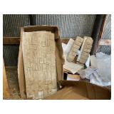 Plastic faux stone siding pieces