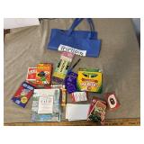 Miscellaneous games and art supplies