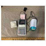 Timer pencil sharpener, and calculator