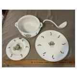 Made in Italy, soup bowl, ladle serving tray. Lid