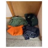 Random coats and sweatshirts