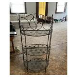 Three tier metal rack