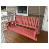 Wood porch swing