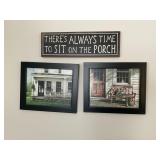 Porch framed wall decor