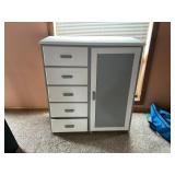 Five drawer storage cabinet