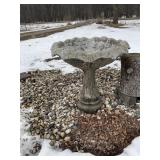 Concrete birdbath