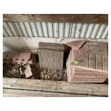 Miscellaneous red paver stones