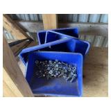 Bulk bolts and nuts and storage containers