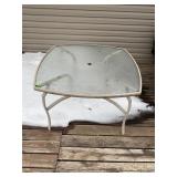 Glass patio table