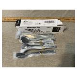 NIB Berglander Black Flatware Set