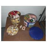 Vintage Christmas tree decorations 2 tins