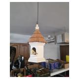 Hanging birdhouse fake bird