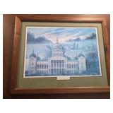 World framed prints artwork 2ct 26'x21' & 31'x25'