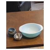 Pyrex bowl and bowls