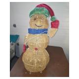 Snowman decoration lighted