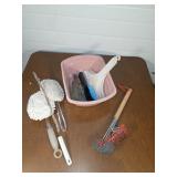 Duster, cleaning supplies