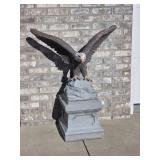 Bald eagle 38' tall x 31'  wide cement 2 piece