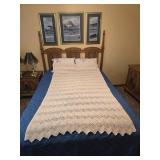 Crochet throw blanket