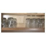 11 goblet size glasses and 13 small glasses