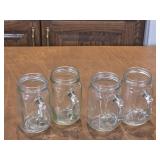 4 glasses with handles