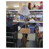 Lighted wooden magazine rack