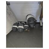 Pig & piglets concrete w/house