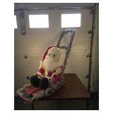 Santa on a lighted sled 4ftx40'