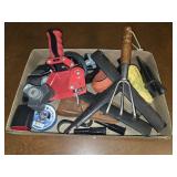 Box tape gun seat belt extension