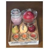 Assorted Decorative Candles & Holders