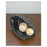 Softball glove and balls right hand Wilson