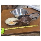 Colanders and a bowl