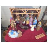 Nativity scene lighted  needs reglued