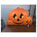 Halloween pumpkins decorations lighted
