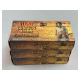 Three Boxes of HSM Cowboy Action Cartridges 38-55 Win 240 Grain RNFP